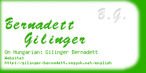 bernadett gilinger business card